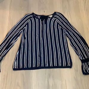 Navy and white strip sweater